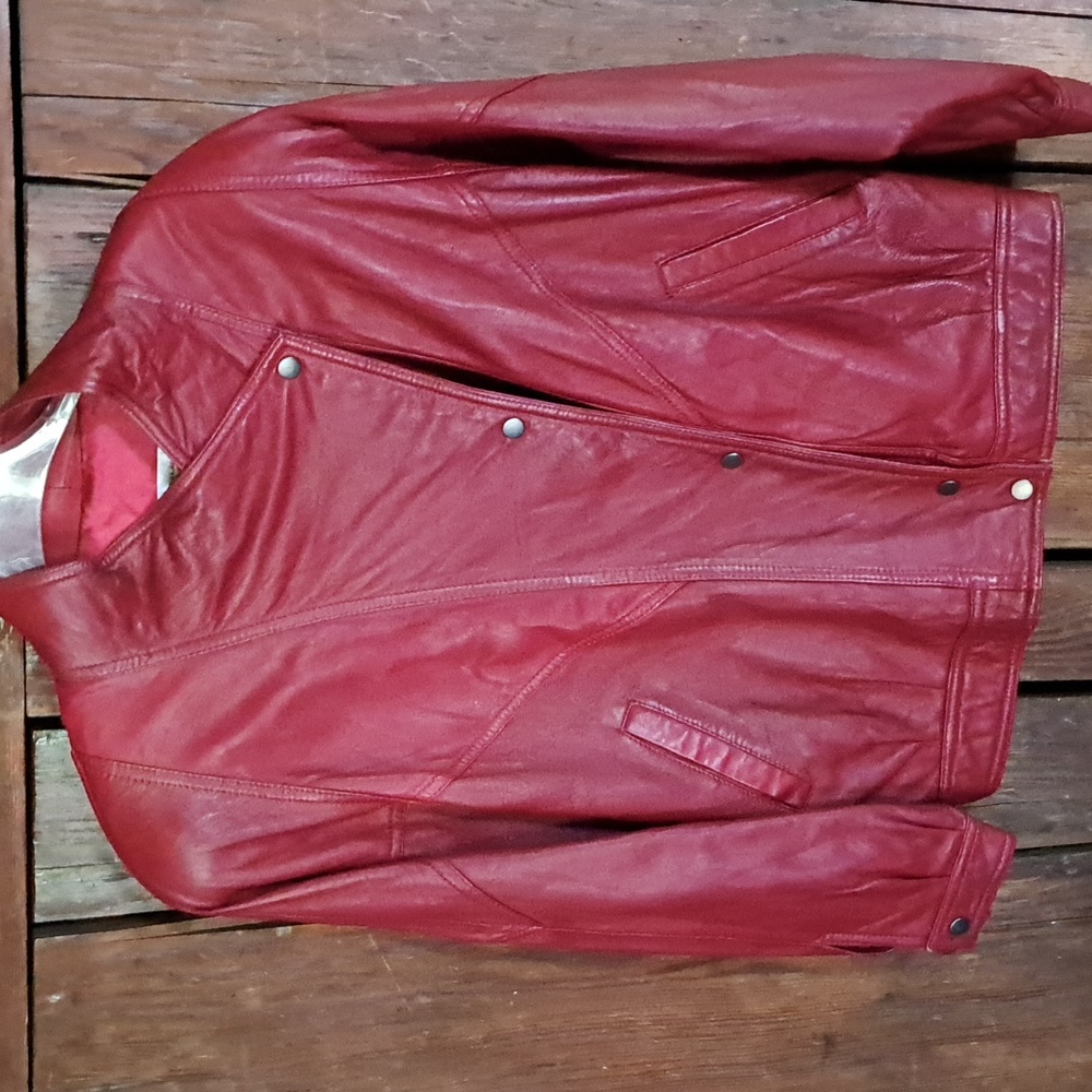Renaissance red leather Jacket